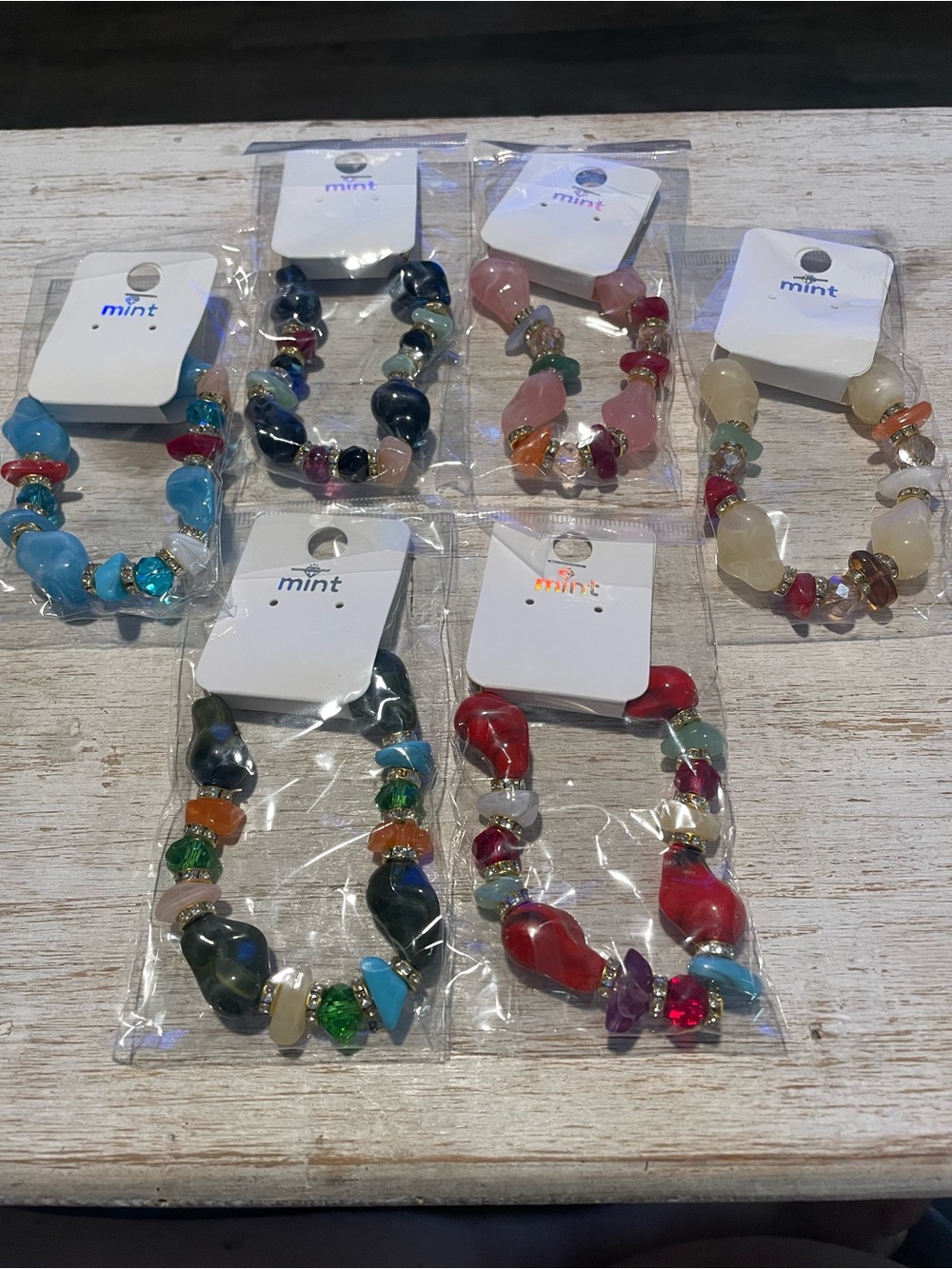 Multicolor Beaded Stretch Bracelet - Assorted Colors - Pick One